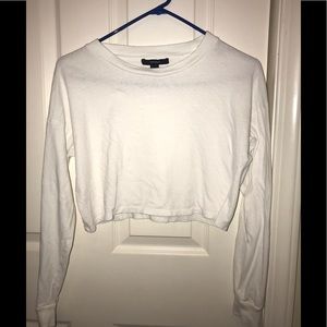 White cropped long sleeve